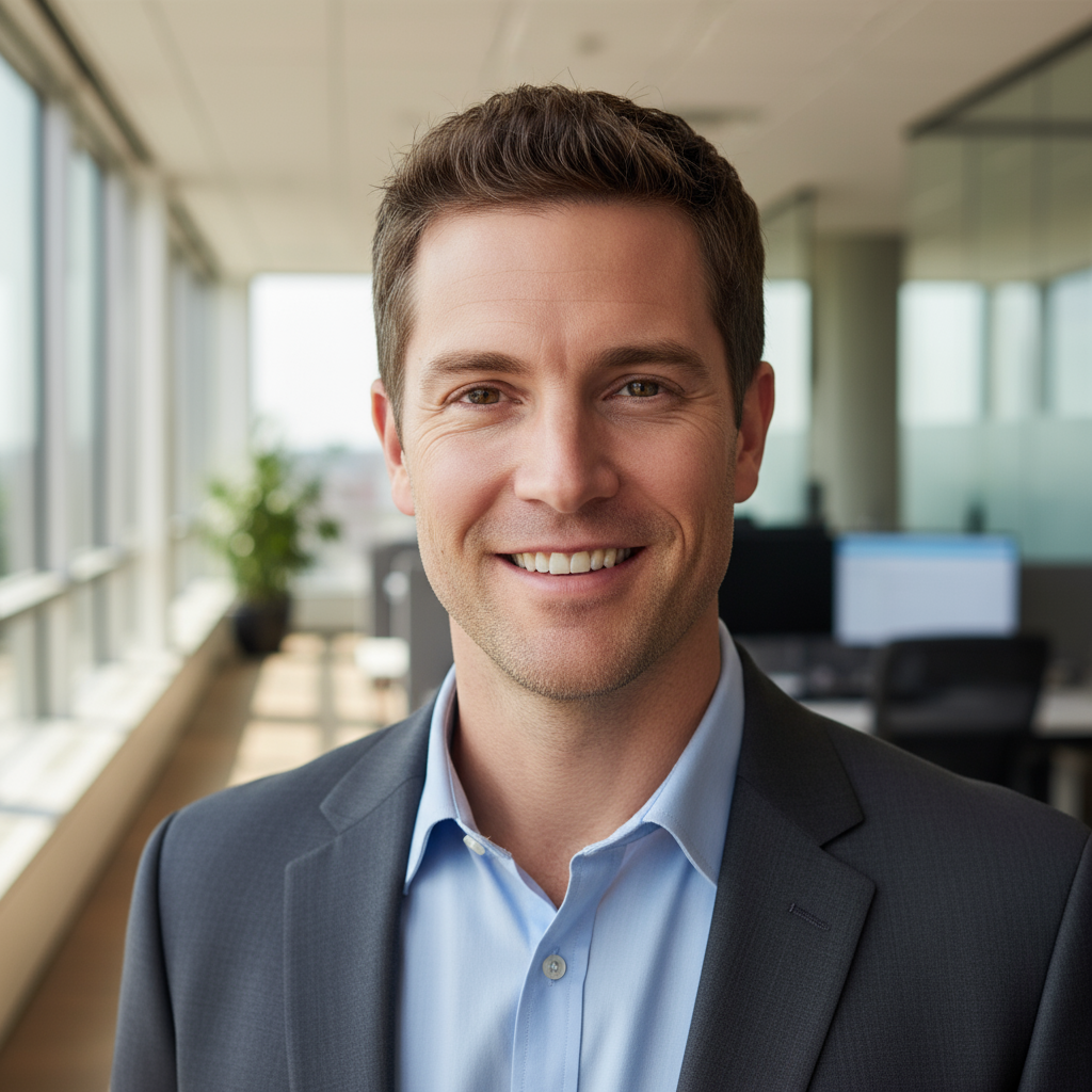 Professional headshot of Marcus Thiele, a man with light hair smiling in an office